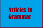 Articles in Grammar