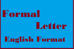 Formal Letter in English format with Example